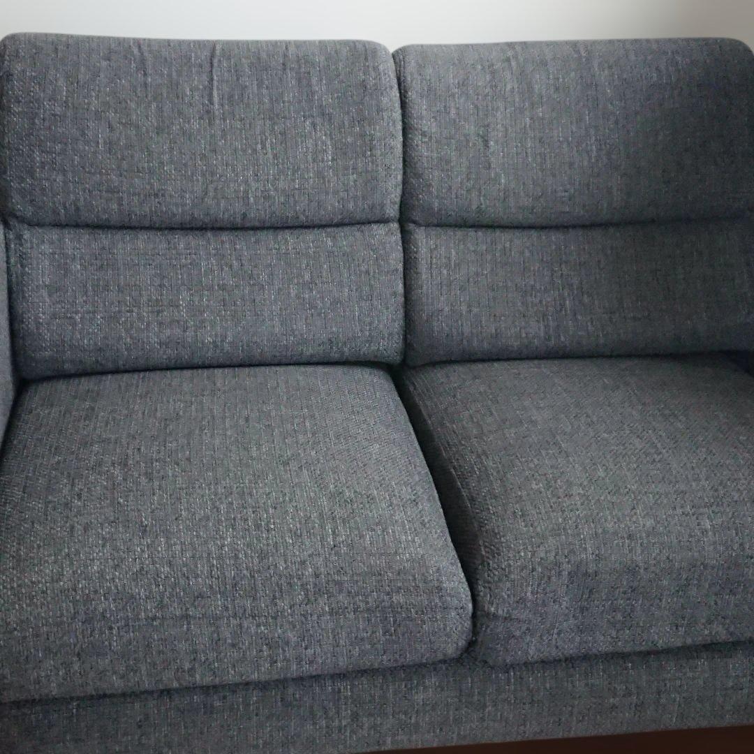 ニトリ Nポケット 2人掛けソファ ファブリック カバーリング ダークグレー