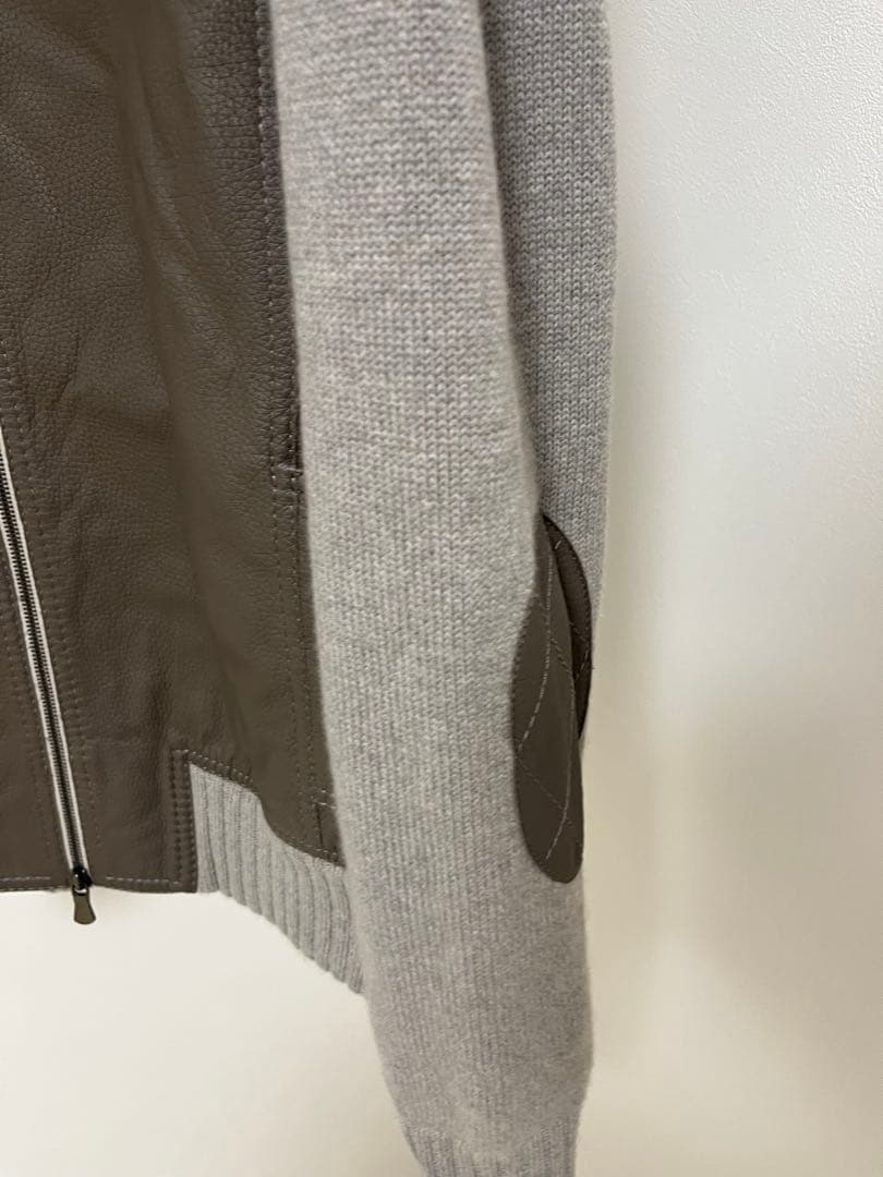 FEDEL ニット革ブルゾン　カシミヤイタリア製