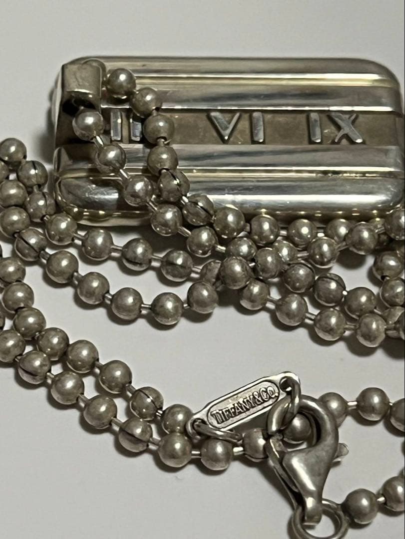 ティファニーTIFFANYネックレス アトラスプレート2003 AACD 鑑定済
