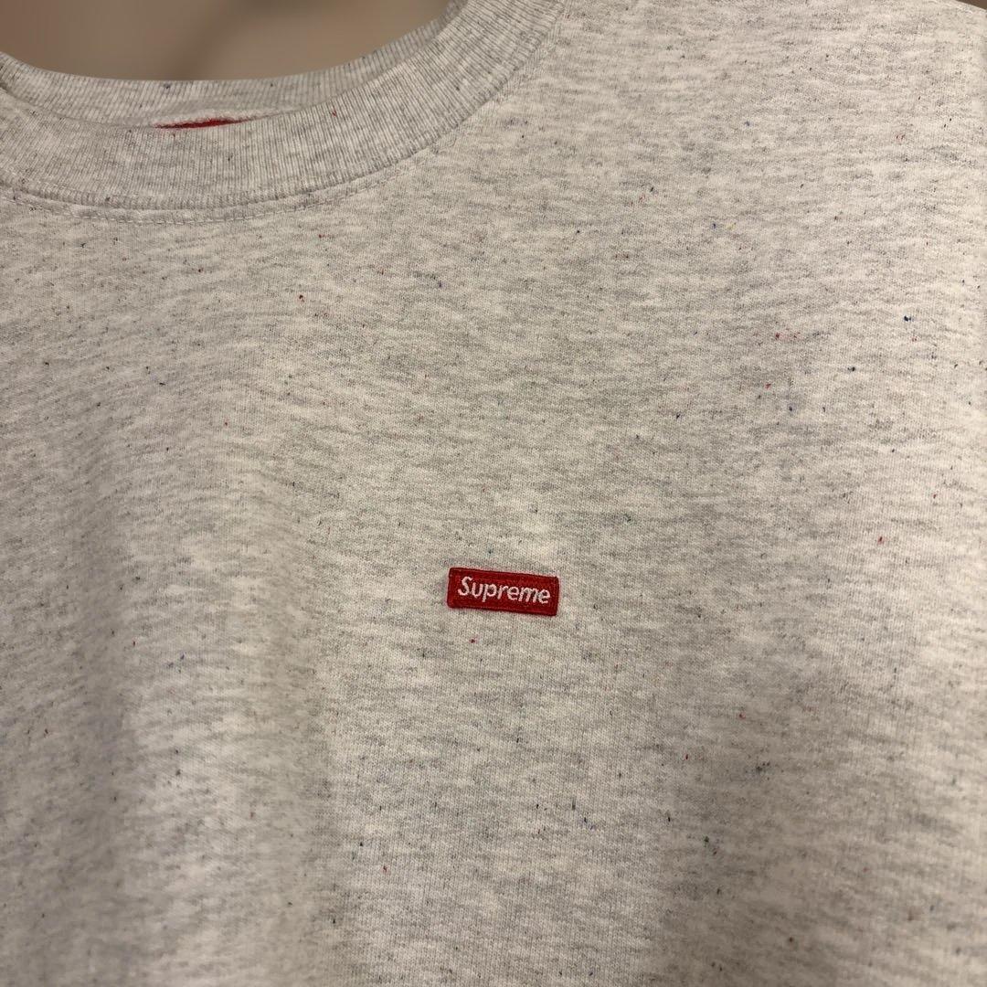 Supreme グレー クルーネックスウェット　small Box logo