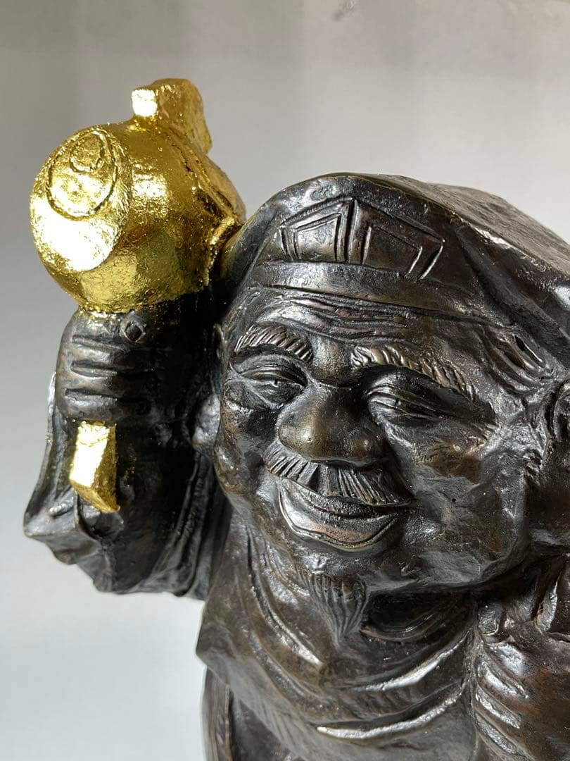 大黒天 置物 七福神 縁起物 金運 開運 高岡銅器純一郎仏像 銅製 彫刻 骨董