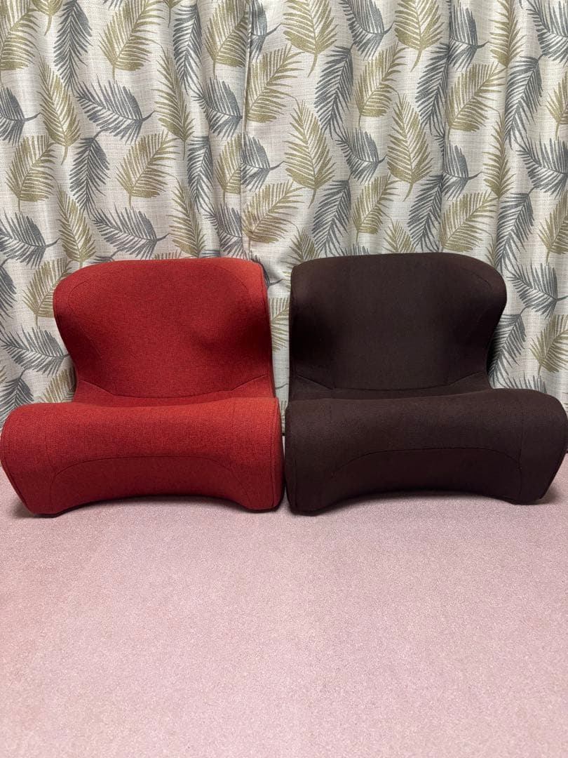 MTG スタイルドクターチェア Dr.CHAIR レッド&ブラウン2脚