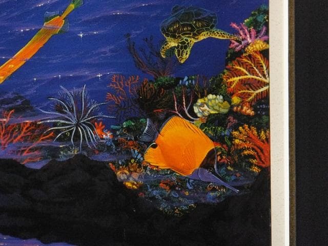 《引取限定》ラッセン　直筆サイン『シー ビジョン』手描きリマーク付 1127G