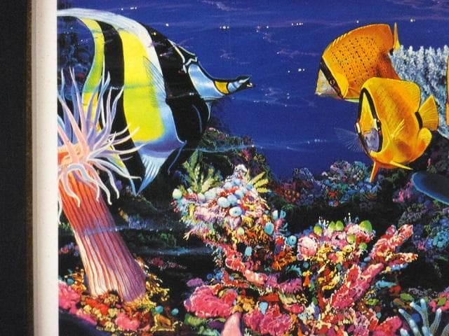 《引取限定》ラッセン　直筆サイン『シー ビジョン』手描きリマーク付 1127G