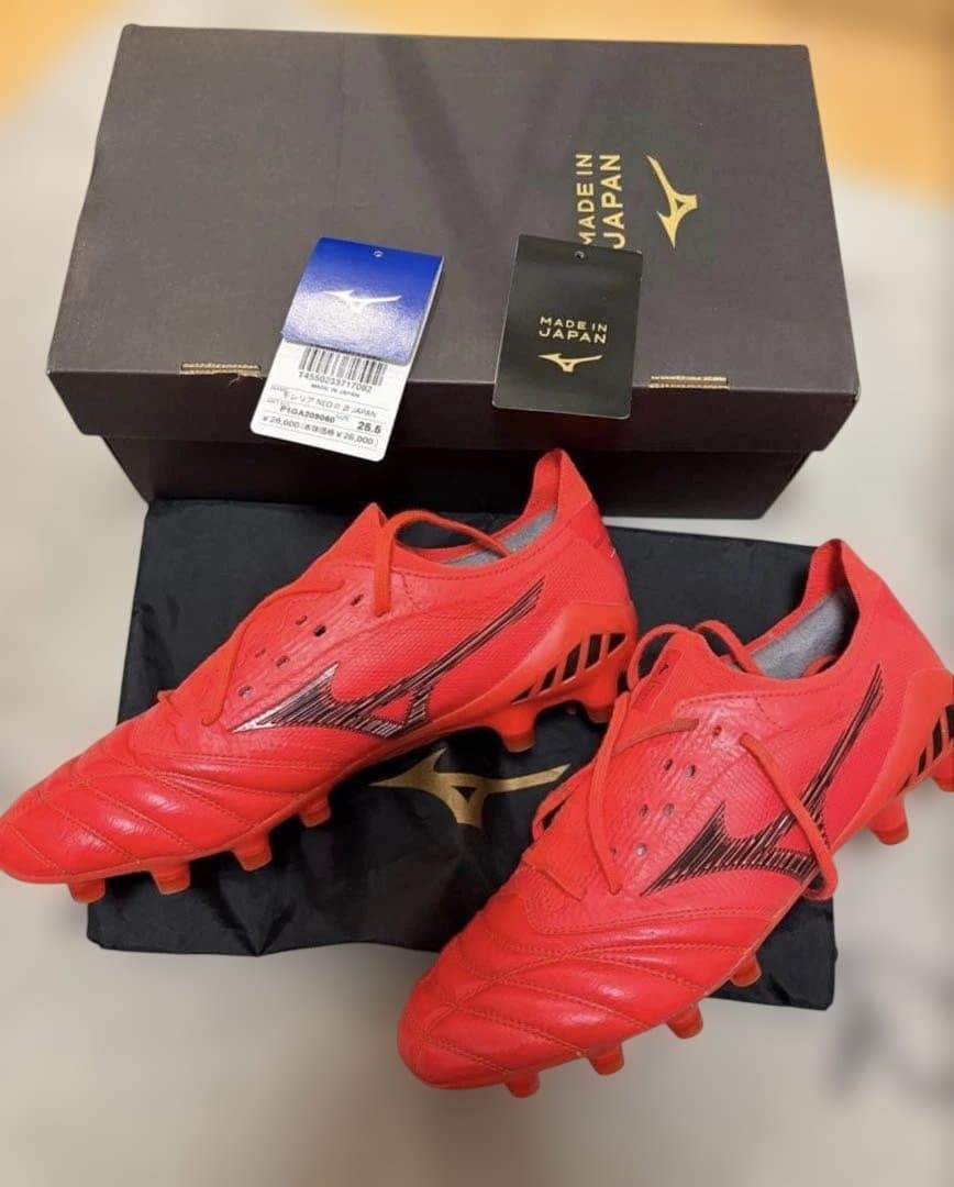 サッカースパイク　ミズノ　モレリアネオ3β レッド　レア