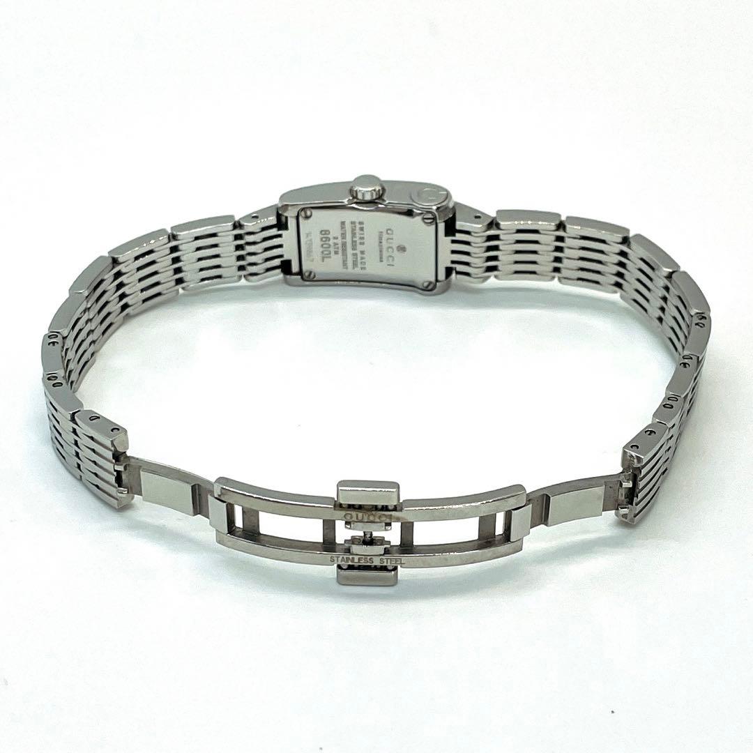 GUCCI Gメトロ レクタンブル 8600Lクオーツ 腕時計 ブラック文字盤