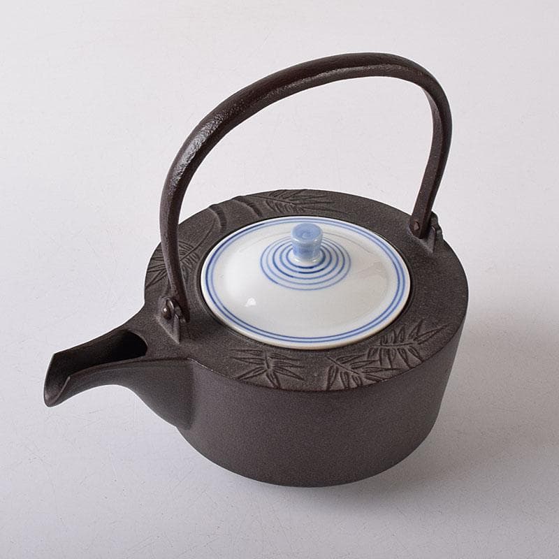 luchiha 　高橋敬典作　竹地文　銚子　蓋二種付　共箱　7855C