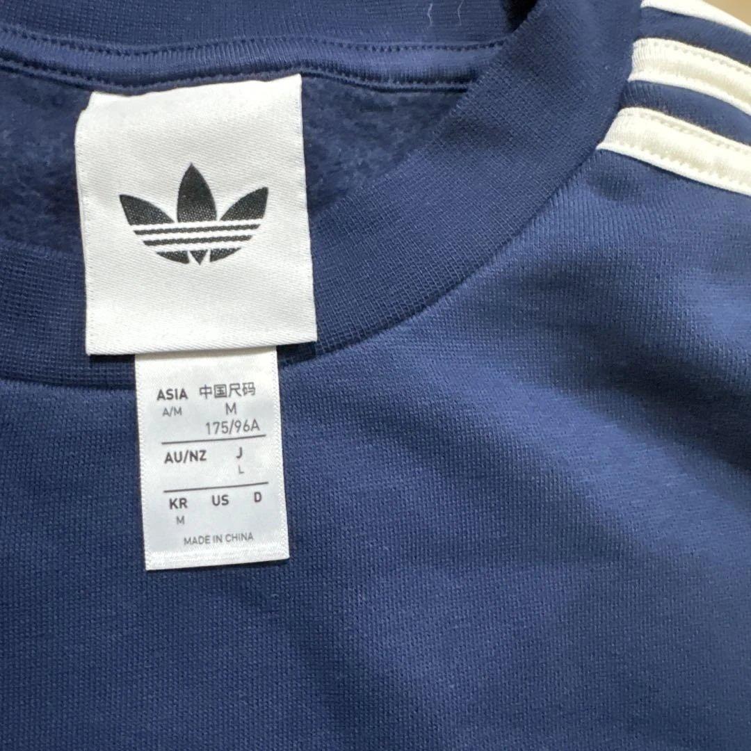 adidas oasis ネイビー　スウェット　Lサイズ