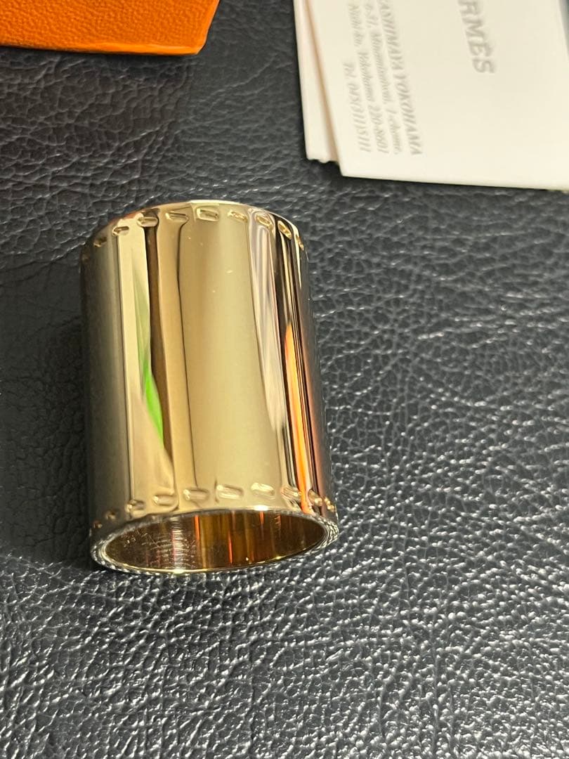 極美品　エルメスHERMES スカーフリング　未使用保管品