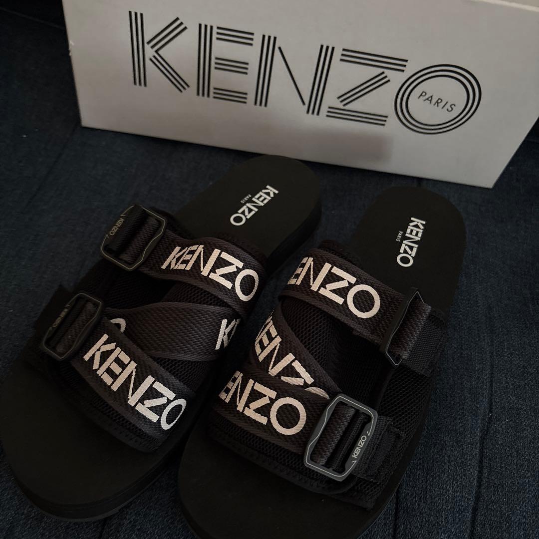 KENZO ブラック スポーツサンダル 収納袋付き