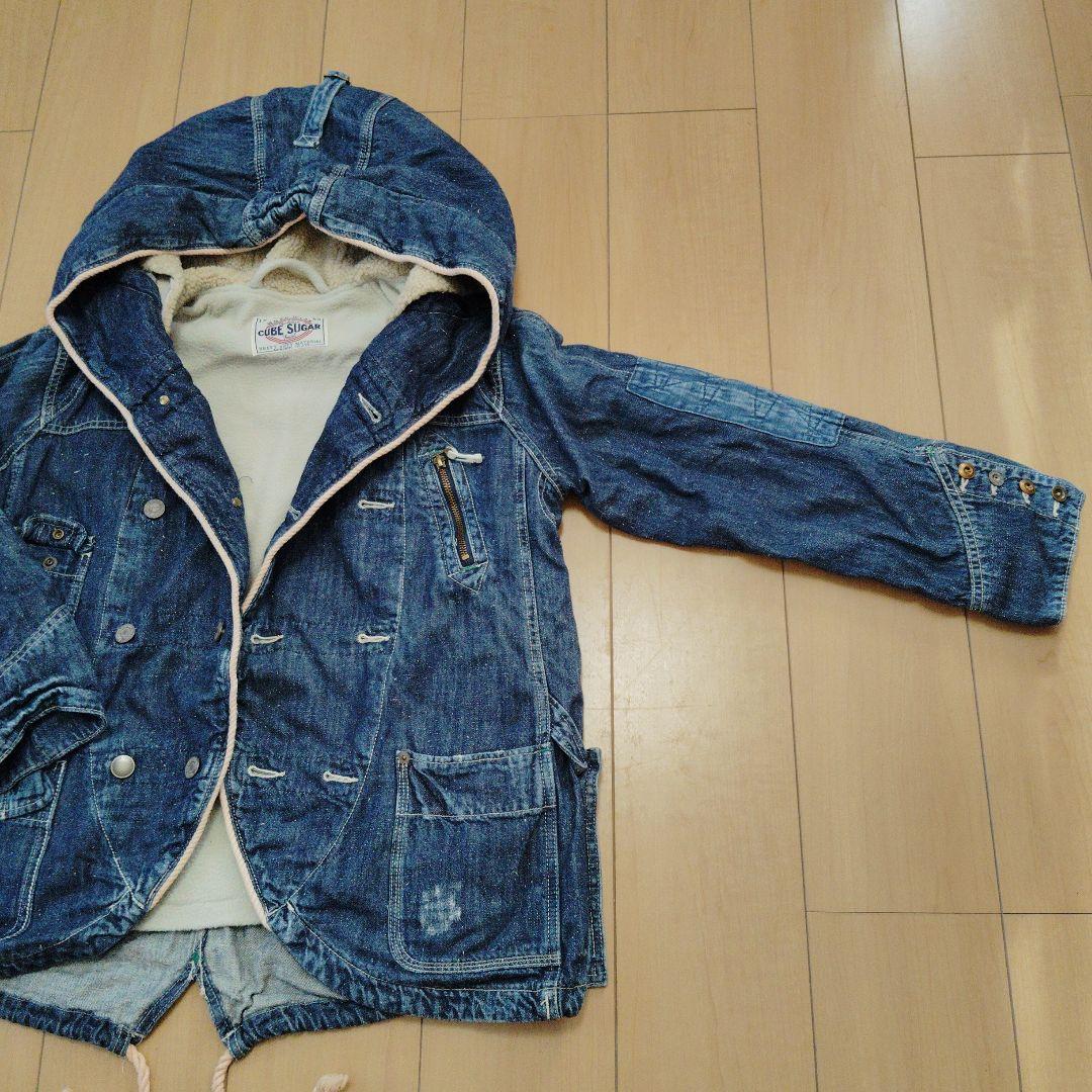 新品タグ無し未使用　CUBE SUGAR 　デニムジャケット フード付き