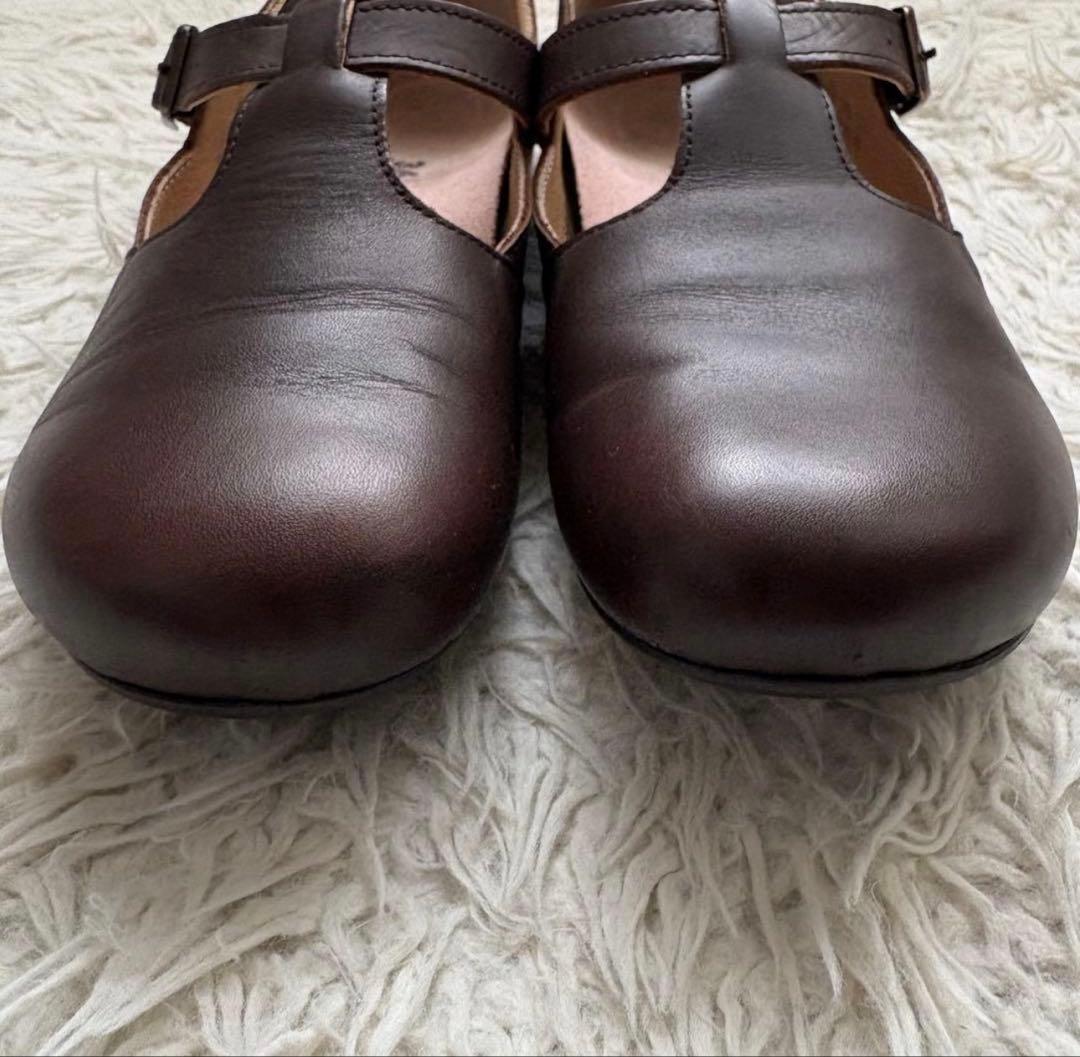 【BIRKENSTOCK】美品　ティッケル　23cm 本革　レザー　ブラウン