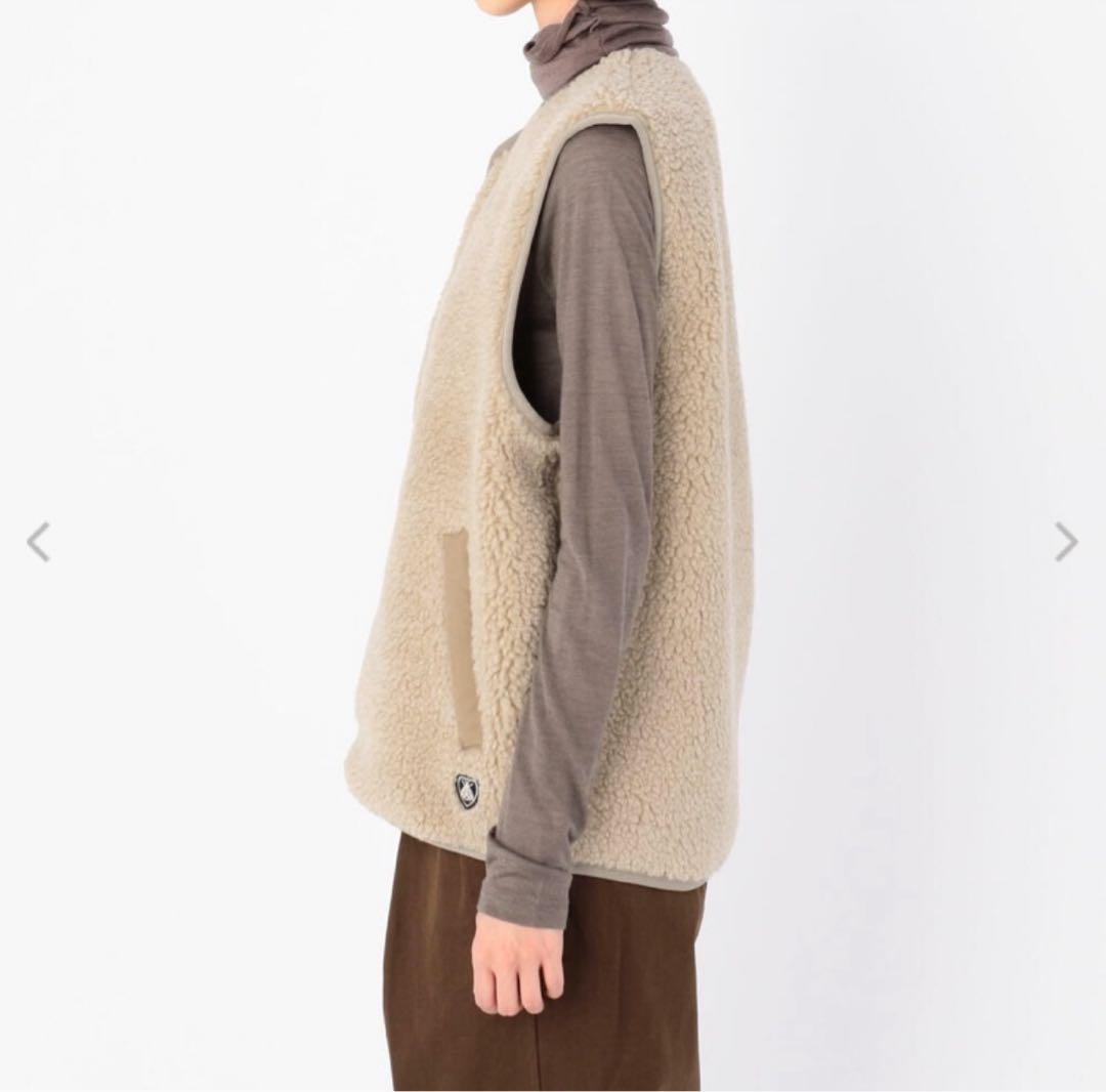 ✮ORCIVAL✮オーシバル✮ウールボア カラーレスベスト BEIGE サイズ2