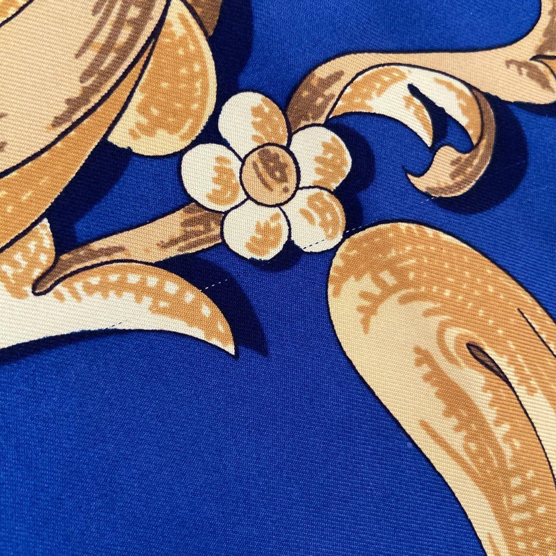 HERMES 長袖　トップス　カシミヤ バロック馬具チェーン柄 シルク切替 M