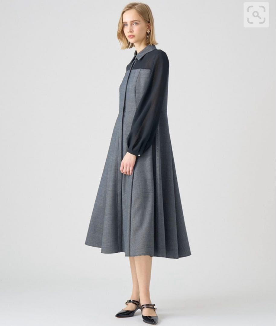 ANAYI アナイ 2024AWシアーコンビフレアワンピース