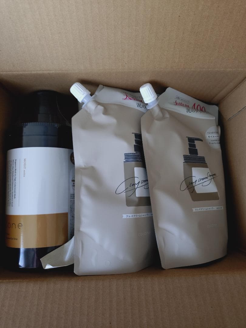 coconeクレイクリームシャンプー☆モイストボトル＆詰替え2個