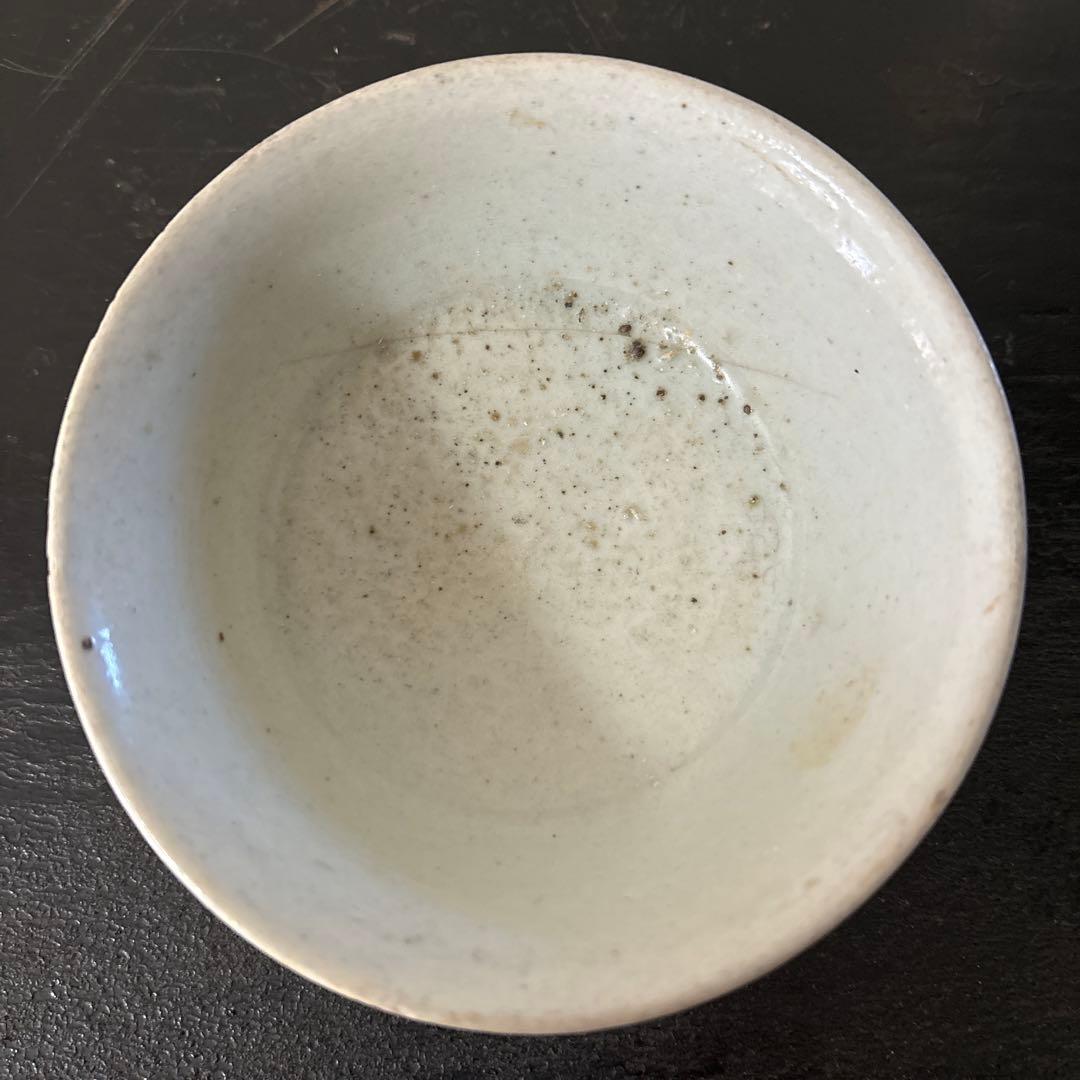 李朝盃　堅手　小鉢　白磁　酒器　小服茶碗　韓国アンティーク　古道具　民芸　古陶磁