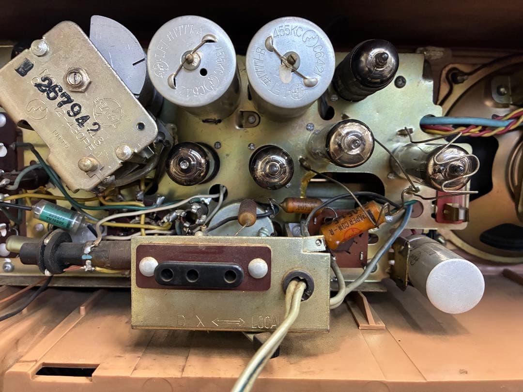 美品☆作動品☆ナショナル2バンド真空管ラジオ BX-300型 昭和35年頃の品