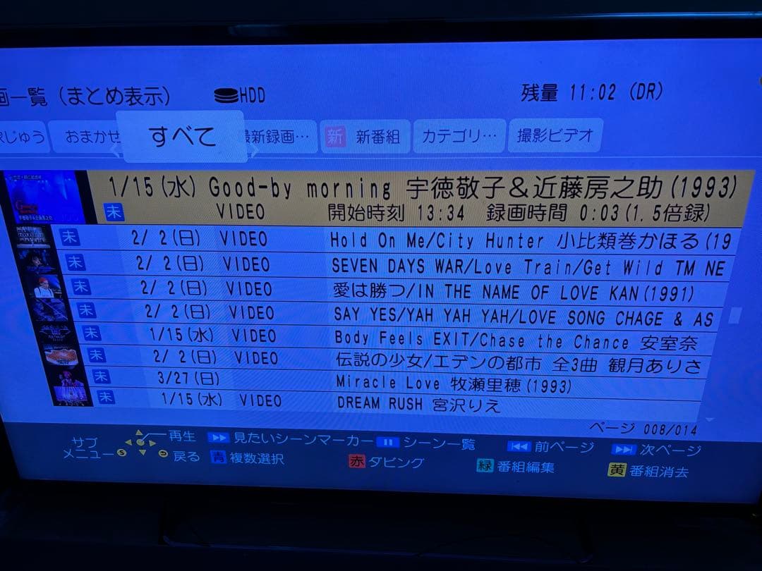 【完動品】DMR-BX2030 2TB パナソニック 全自動DIGAレコーダー