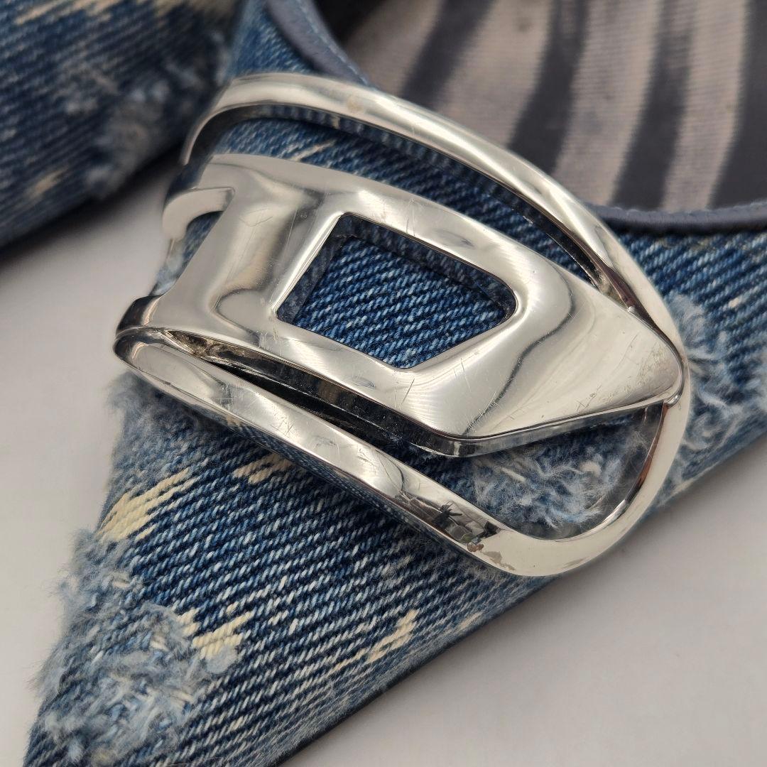 美品 DIESEL ディーゼル パンプス サンダル デニム D-Venus