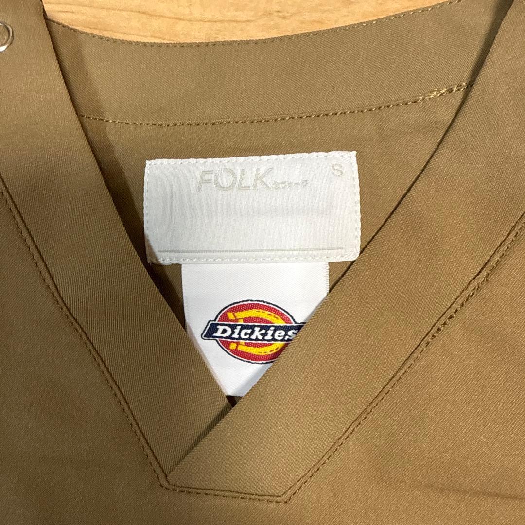 Dickies スクラブ カーキ Sサイズ　シャツパンツ　上下セット