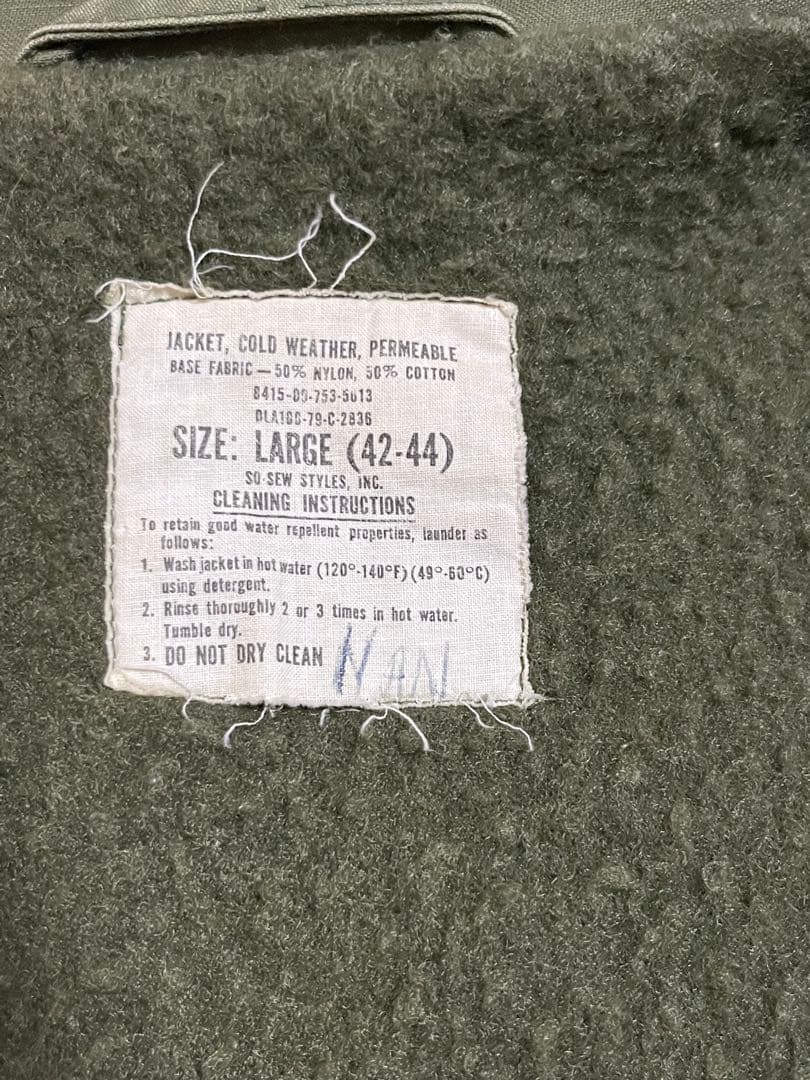 米軍実物 U.S. NAVY A-2 deck jkt 70's 42-44