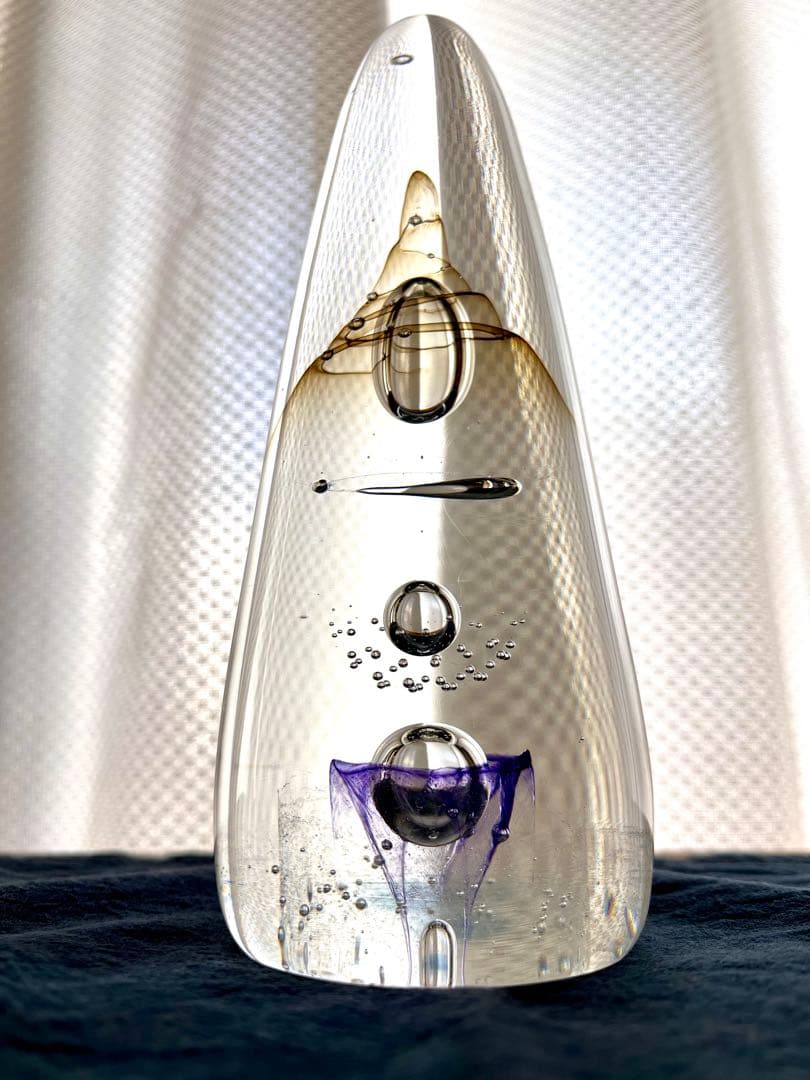 野田雄一　富山ガラス　工芸ガラス　ガラスオブジェ　箱無し