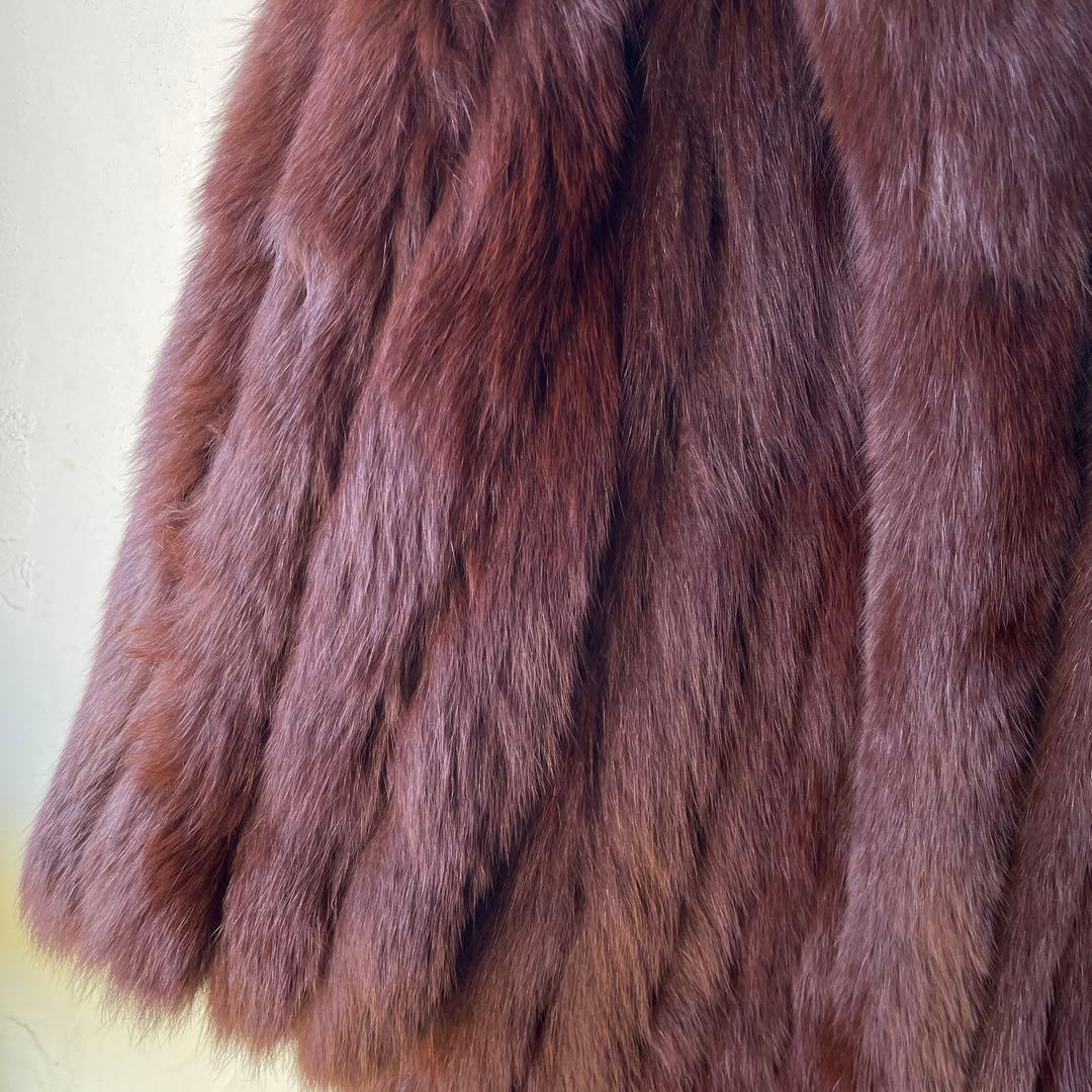 希少サイズ　SAGA FOX サガフォックス　ファーコート　銀サガ　13号