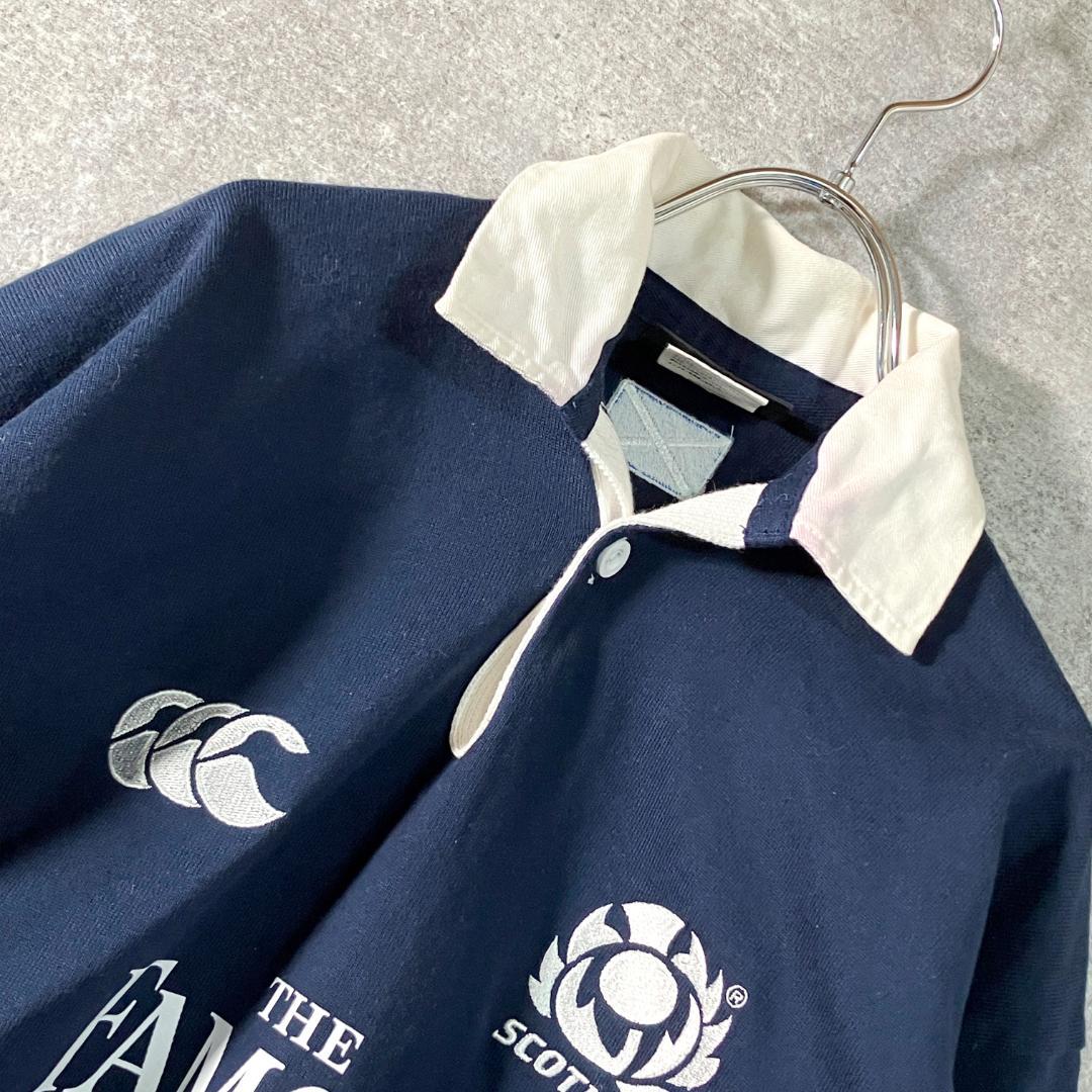 canterbury　02-05 スコットランド代表 ラガーシャツ　ラグビー　紺