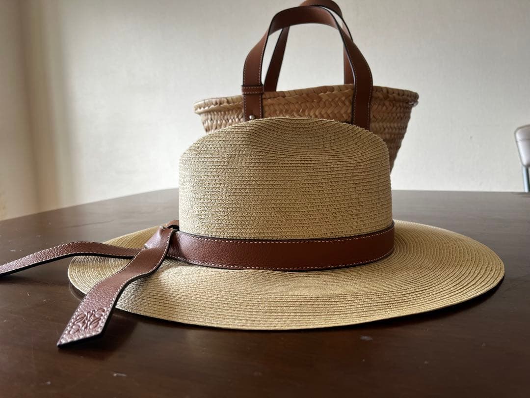 e*r様 ロエベ　パナマ帽x革リボン