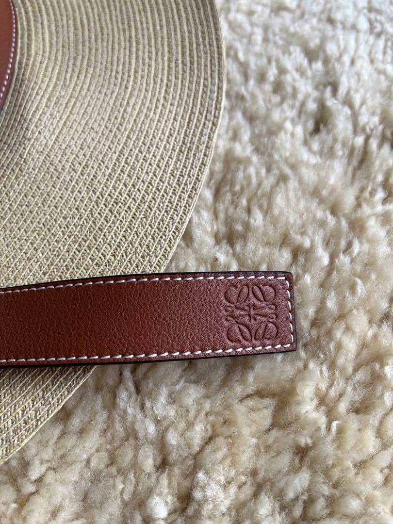 e*r様 ロエベ　パナマ帽x革リボン