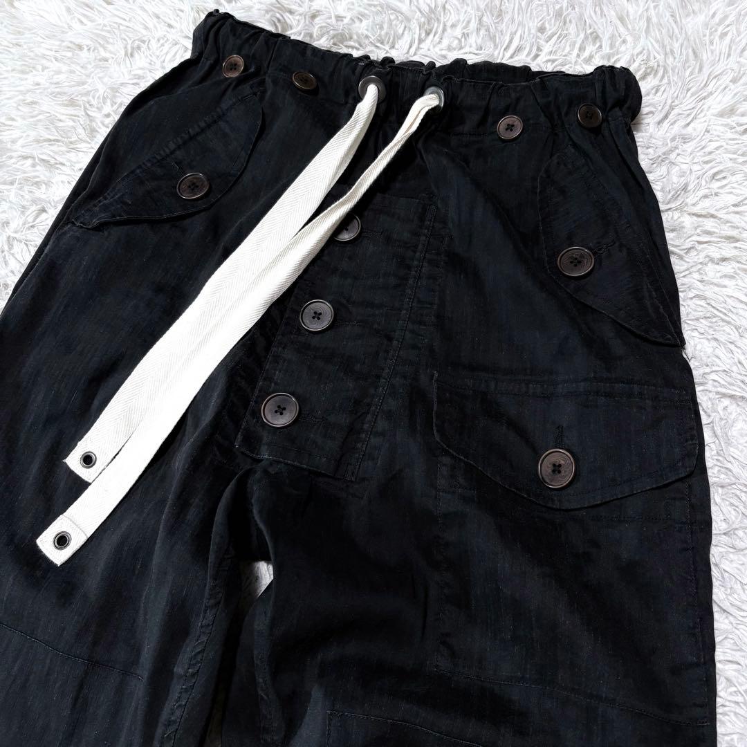 KLASICA クラシカ　ワイドサルエルパンツ　クロップド丈　ブラック　サイズ1