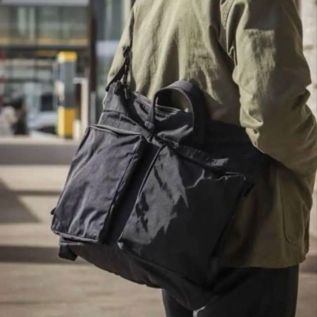 【美品】AMIACALVA GABARDINE BAG ヘルメットバッグ2way