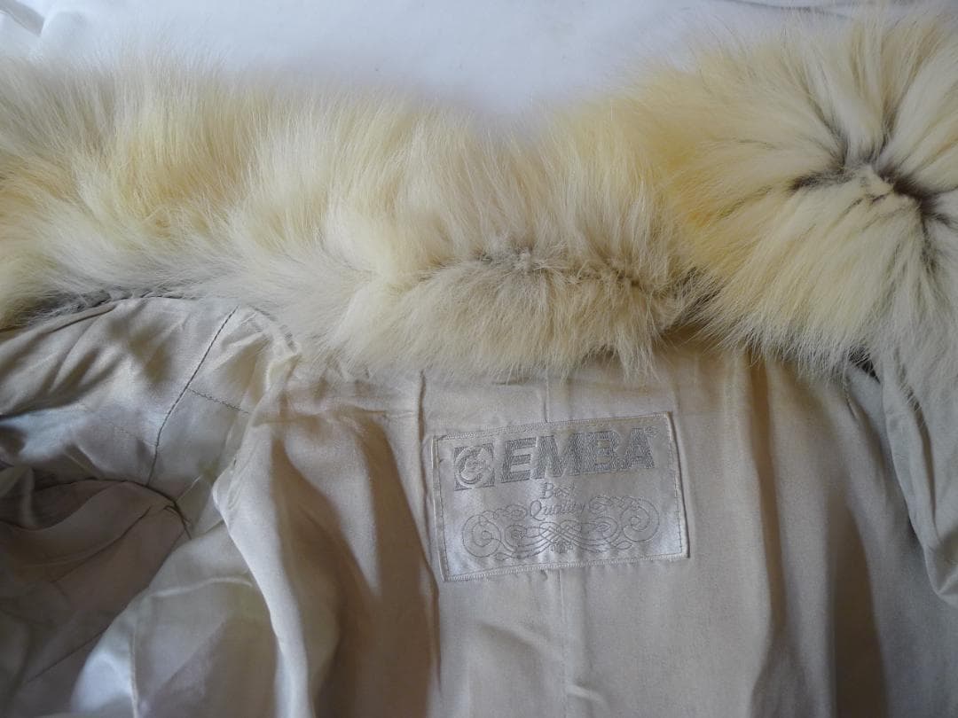 超お買い得【EMBA】超高級プラチナFOXfurロングコート(登録ナンバー付）◇