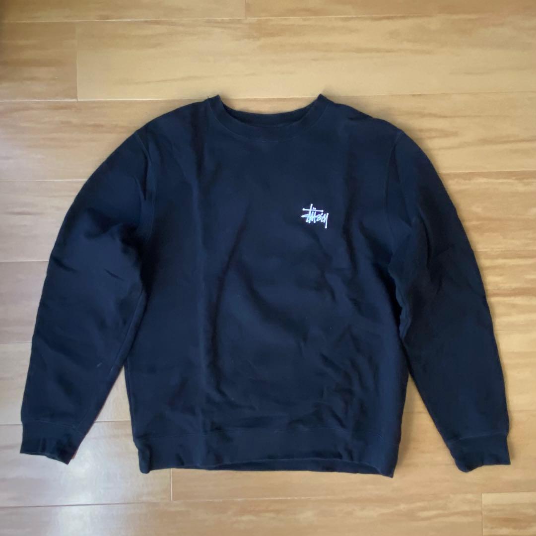 Stussy バックプリントスウェット トレーナー ブラック M