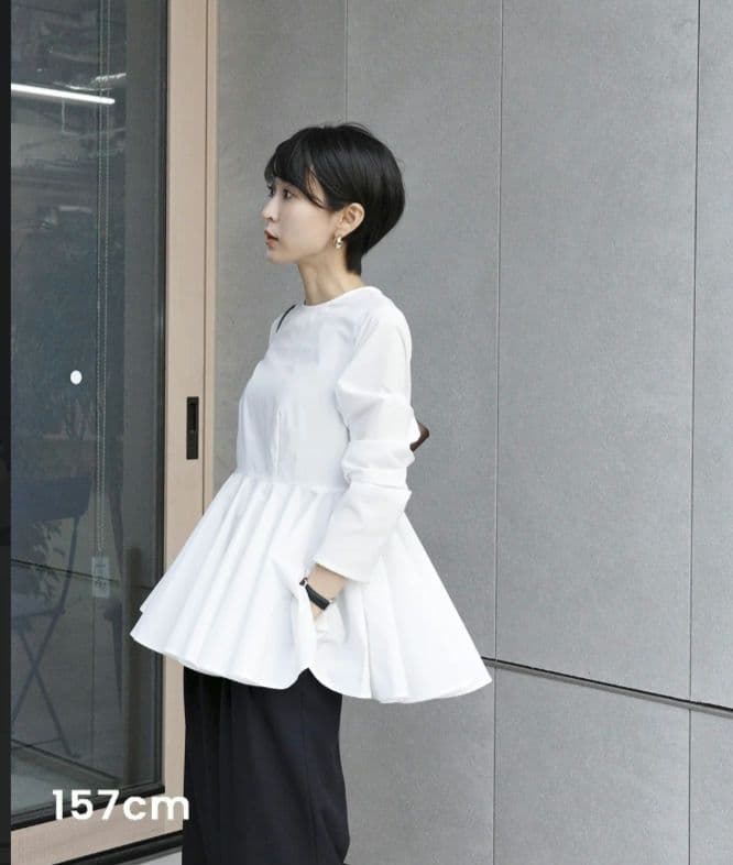 トップス mare Basic Peplum Blouse