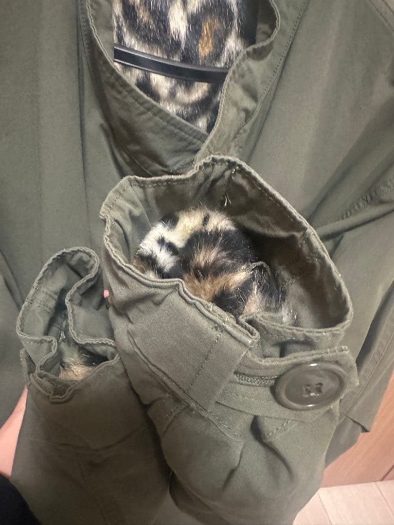 ワコマリア　モッズコート　レオパードファーライナー サイズM