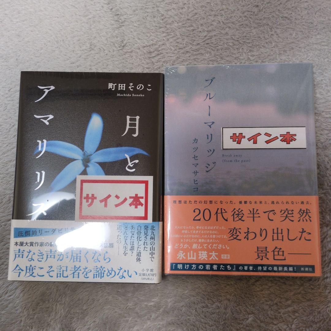 値下げ交渉可能　新品サイン本 月とアマリリス & ブルーマリッジ