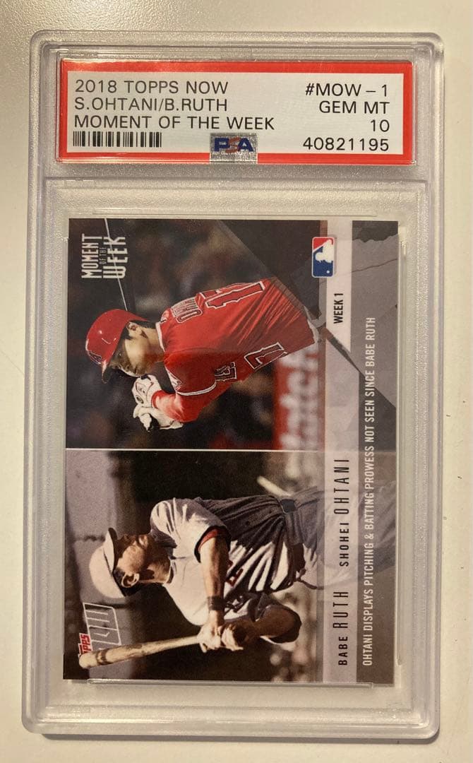 大谷翔平 ベーブルース　MLB　2018　Topps Now PSA10