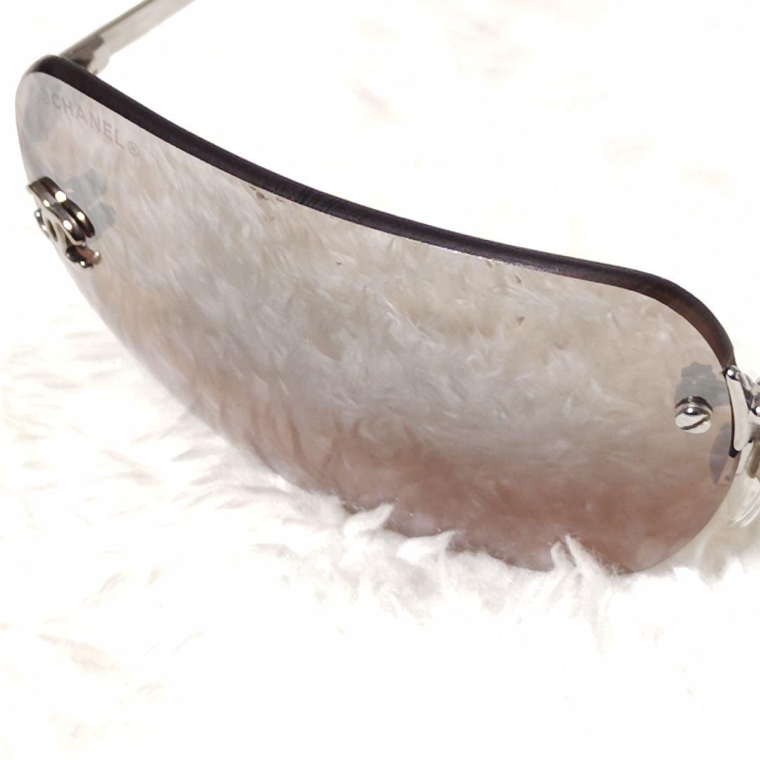 CHANEL リムレス サングラス ココマーク シルバーフレーム