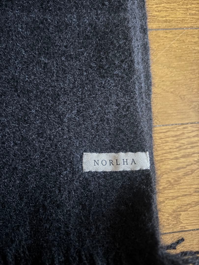 【ほぼ未使用】NORLHA ブラック ヤクウール ストール