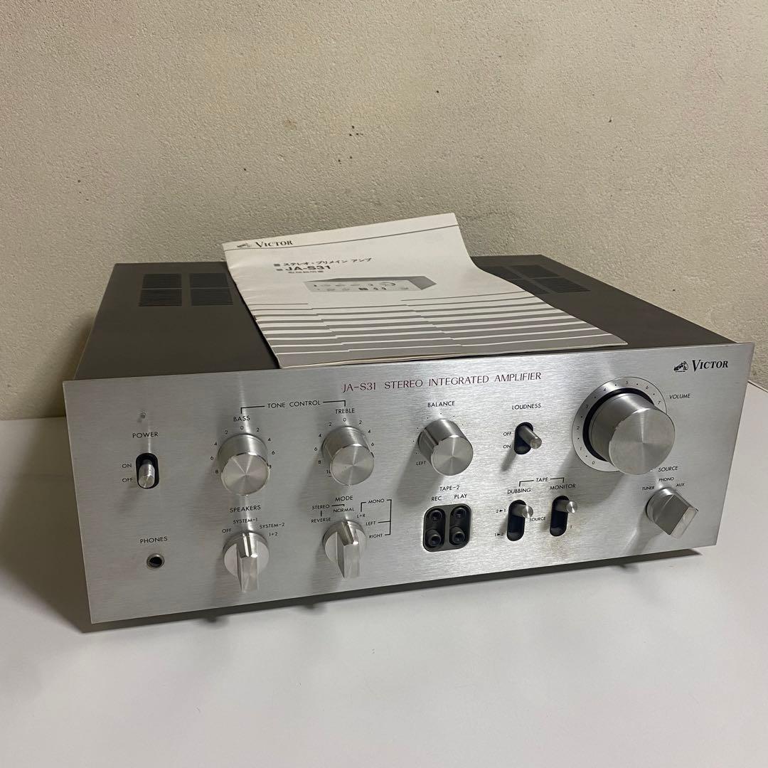 動作確認済み VICTOR / ビクター プリメインアンプ JA-S31 説明書