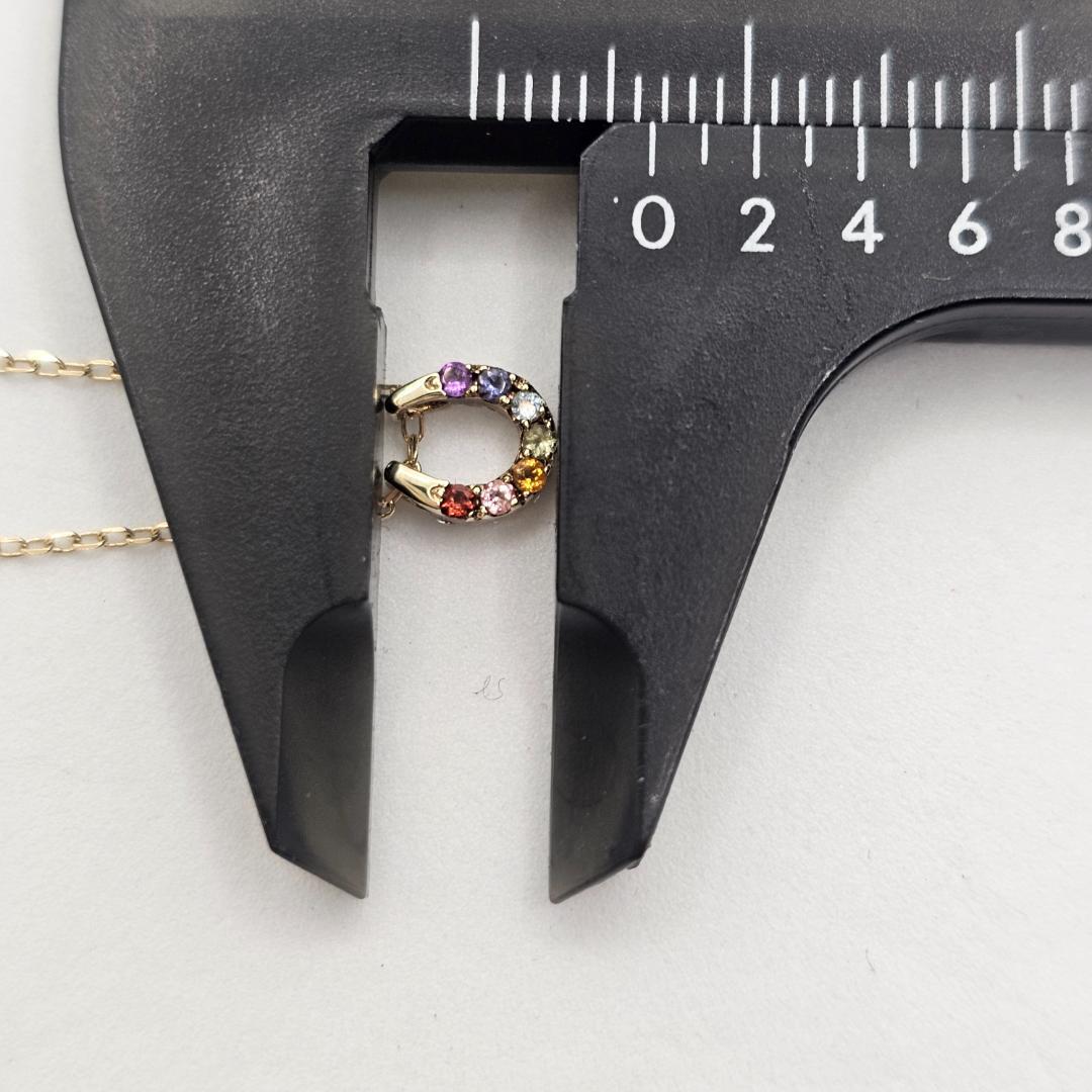 K10馬蹄リバーシブルネックレス ダイヤ0.07ct アミュレット