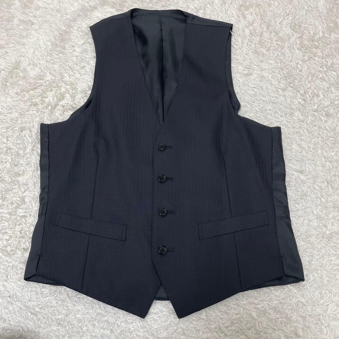 【ザスーツカンパニー】ビジネススーツ スーパー140ウール スリーピース　黒