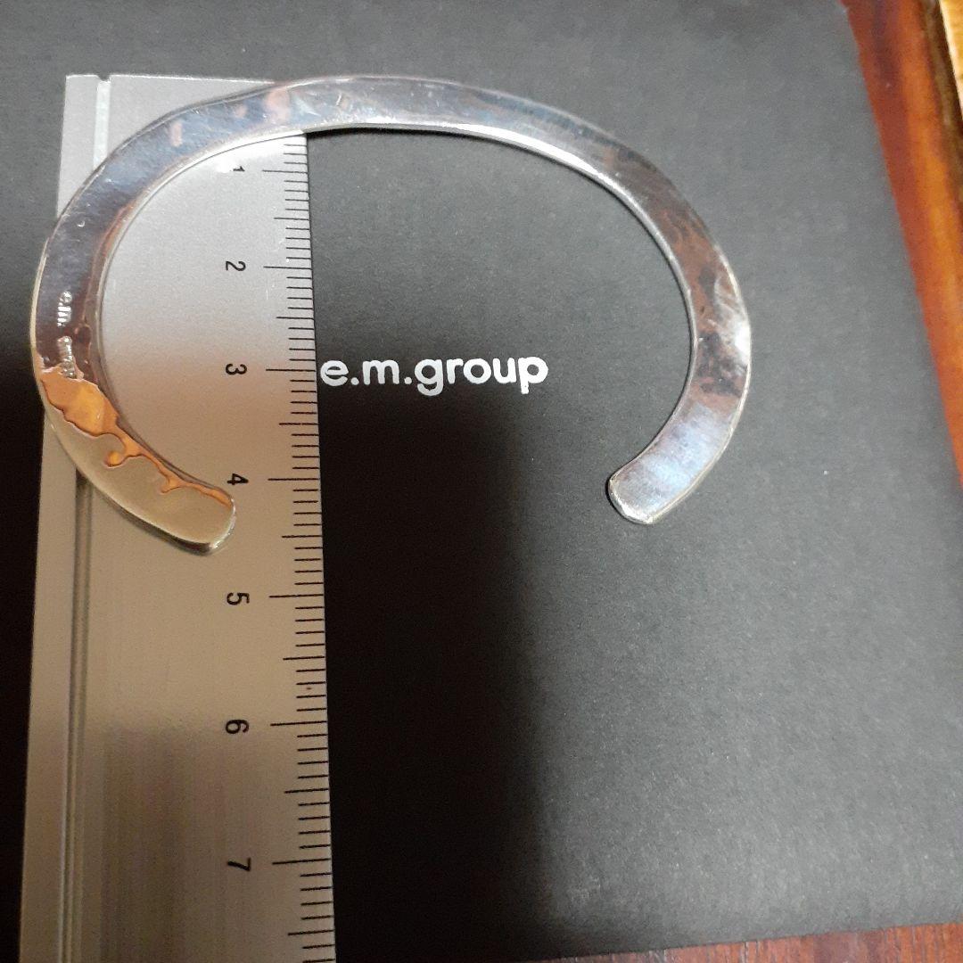 【美品】e.m. シルバーバングル　ab13