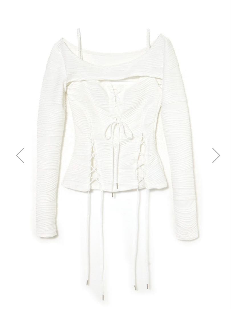 トップス MELT THE LADY lace up layered corset