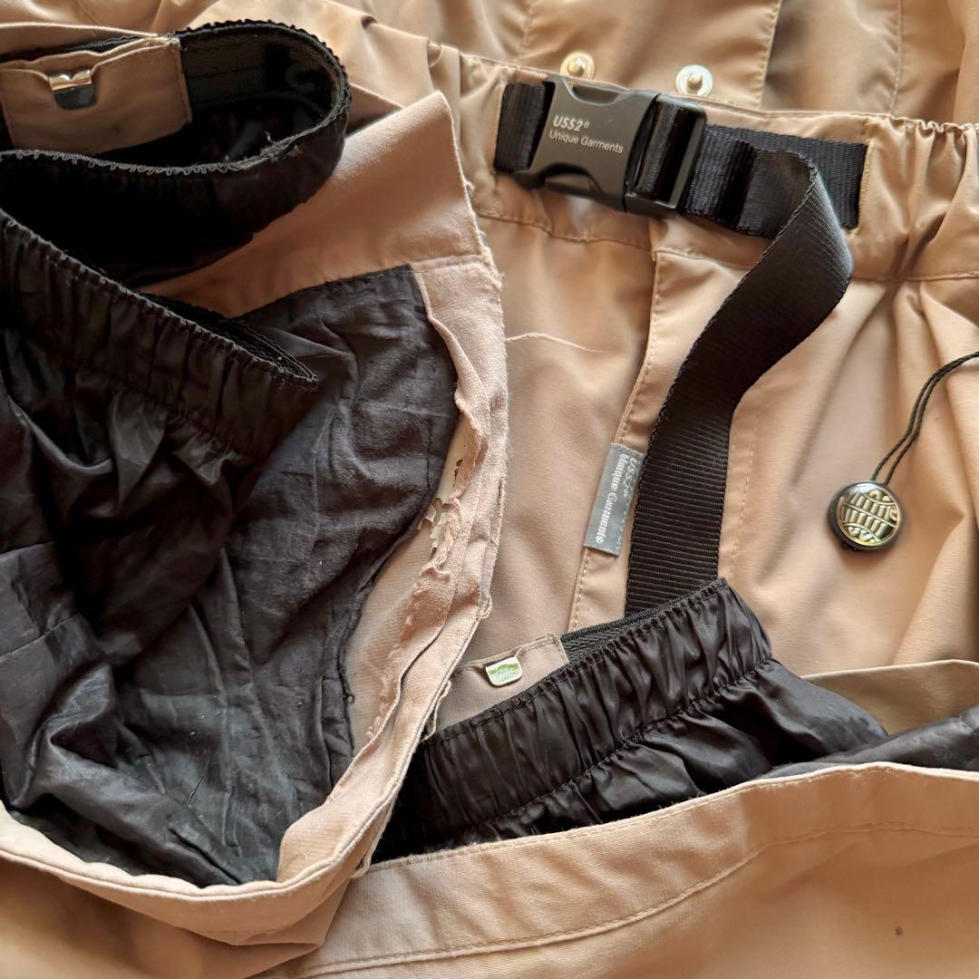 USS2 オストゥー★スノーボードウェア上下セット M ベージュ韓国