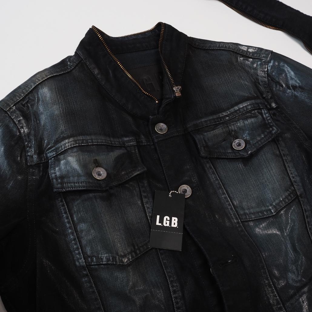 Hello Kimmy L.G.B. コーティングブラックデニムジャケット
