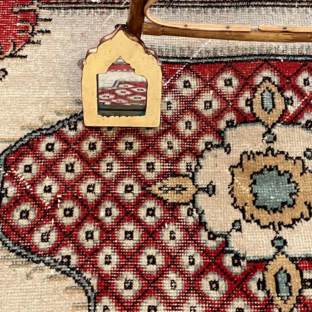 クラシカル柄✳︎117×209✳︎ 華やかレッド　ブラウン　トルコヴィンテージラグ