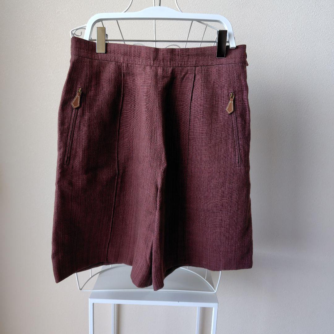 エルメス HERMES　ショートパンツ　麻